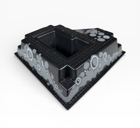 LEGO Raised Baseplate 32x32 w/ Ramp, Pit Crater Blacktron Unitron Space 2552px2