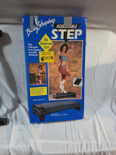 Vintage Step Exercise Aerobics 2 Tier Exercise Stepper Body Shaping 1990 No VHS