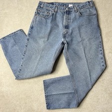 Levis 505 Jeans Mens 38x30 Regular Straight Fit Vintage 90s Denim Faded