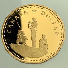 1995 Proof Canada One 1 Dollar Loonie Uncirculated Coin Peacekeeping JJ218