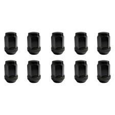 10 Radmuttern Kegelbund geschlossen 60° M14x1.5 34mm schwarz für Ford Edge II 15