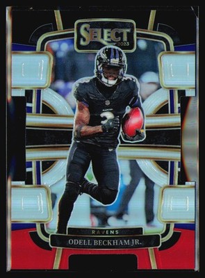 2023 Panini Select #9 Odell Beckham Jr. Black and Red Prizms Die Cuts Ravens
