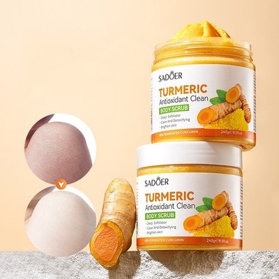 Kurkuma Body Scrub   Detox Peeling mit Curcumin für reine Haut 240g