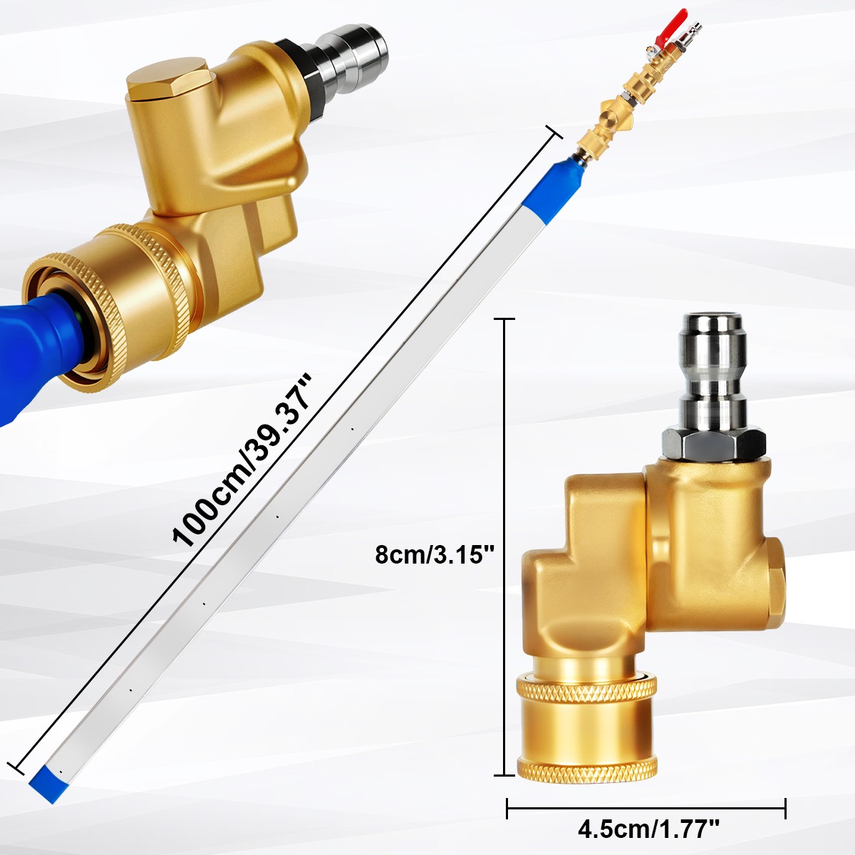 39''Portable Radiator Cleaning Wand,4500 PSI Radiator Flush and Cleaner Tool,Qui