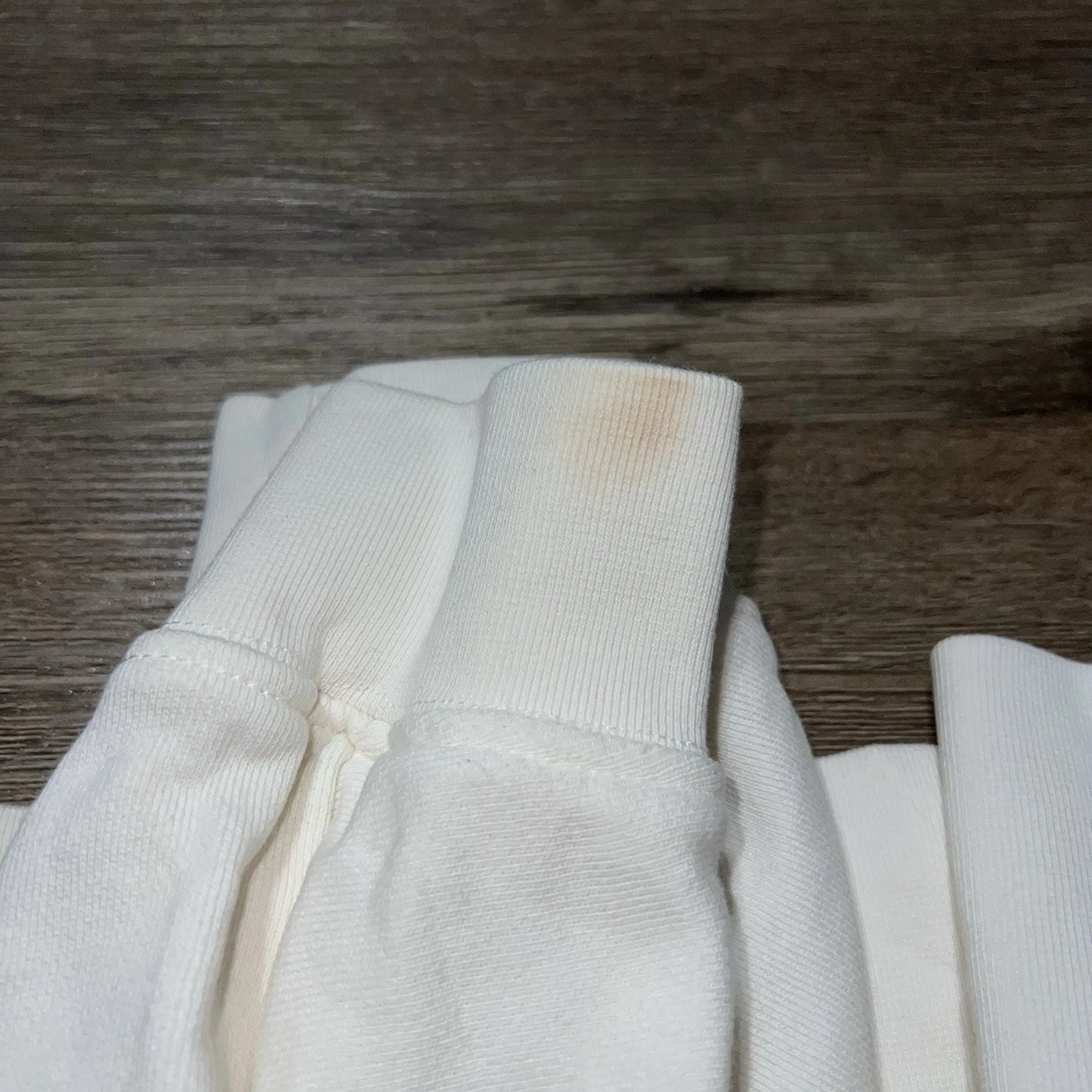 Felpa girocollo vintage Zara x Rhude unisex cotone bianco taglia L vestibilità regolare