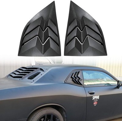 For 2008-2024 Dodge Challenger Side Window Scoop Louvers, ABS Window Visor Cover