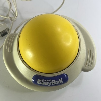 Microsoft Easyball Trackball frühe ergonomische Maus serieller Anschluss ungetestet