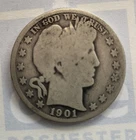 1901 S Barber Silver Half Dollar  AG-Good - C 9898