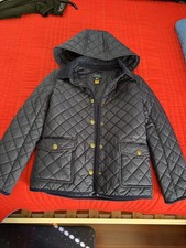 Polo Ralph Lauren Youth Kids Blue Quilted Button Up Outerwear Jacket Sz M 10-12