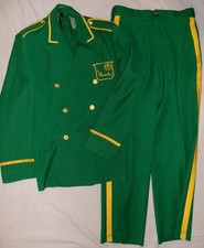 Vtg 50s WAVERLY HOTEL UNIFORM JACKET PANTS SUIT BELLHOP NUDELMAN WOOL GAB 1950S