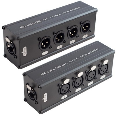 4 Channel 3 Pin Multi Network XLR Cable Breakout Male Female RJ45 Cat5/Cat6 E...