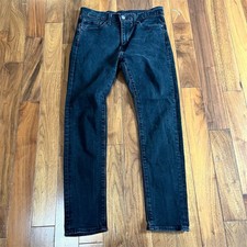 Levi's Premium 510 Jeans Men's W31 L30 Washed Black Slim Fit Stretch Denim