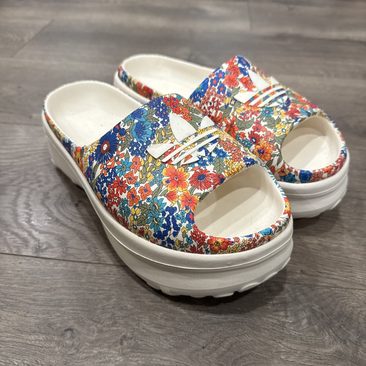 Adidas x Liberty London Adifom Stan Slides JI2765 Off White US 9