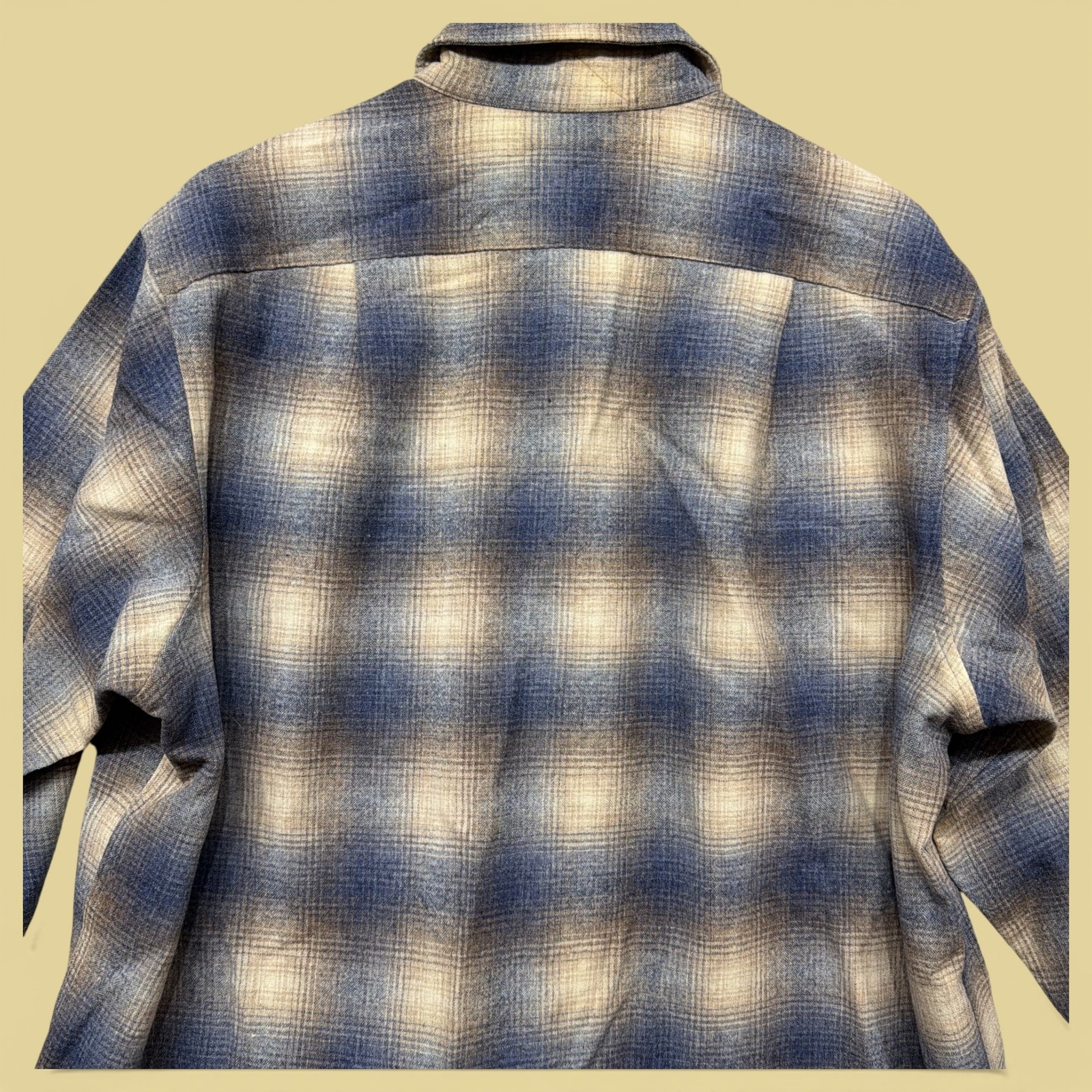 Vintage Pendleton Shadow Plaid  70s Wool Button D… - image 11