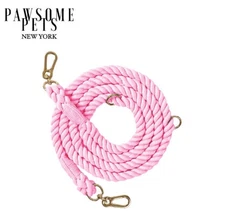 Hands Free Dog Rope Leash - Pink Love, Adjustable & Durable Walk Lead