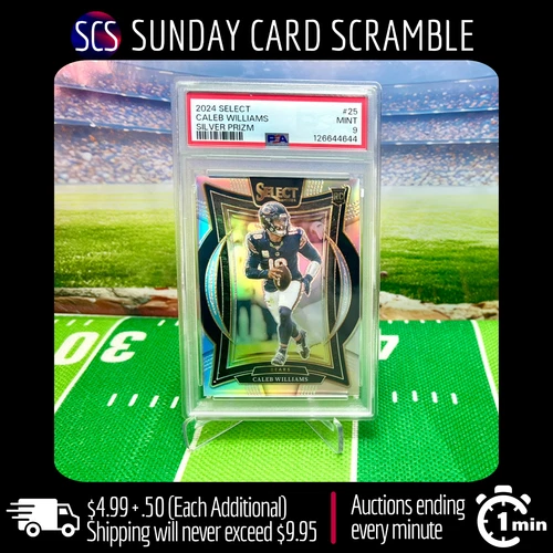 2024 Panini Select Silver Prizm Caleb Williams #25 Rookie RC PSA 9  🚚🔥