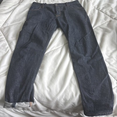 G-STAR Raw Jeans Lanc 3D Mens 34x32 High Tapered  Blue Denim Button Fly