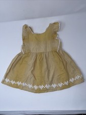 Tommy Bahama Cotton Cap Sleeves Ribbon Yellow Sun Dress Sz 3T
