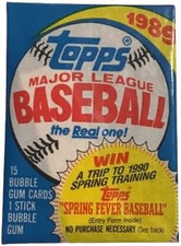 1989  Baseball 15 Card Wax Pack