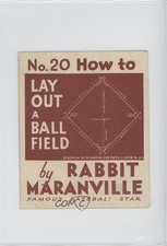 1936 National Chicle Batter-Up How To by R344 Rabbit Maranville #20 HOF 0q3