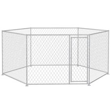 13.4' x 11.5' x 5.6' Dog Kennel Outdoor W/ Waterproof Roof