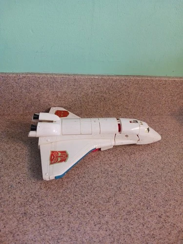 Great Vtg 1986 Transformers G1 SKYLINX Bird White Space Shuttle Vehicle INCOMPLE