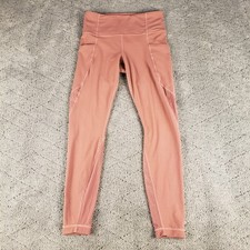 Athleta Yoga Pants Womens S Rose Pink Pull On Compression Leggings Running Gym