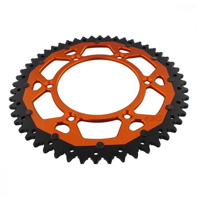 Kettenrad Alu orange 52-Zähne 520-Teilung für KTM EXC 620 LC4 Dakar Competition 