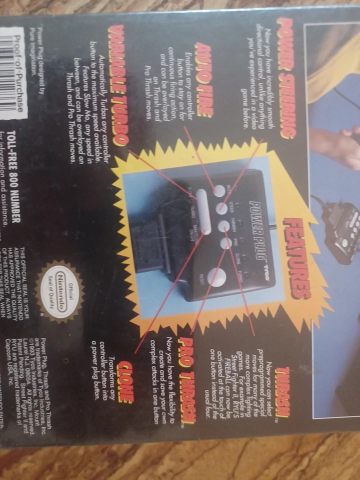 TYCO Power Plug Super Nintendo Entertainment System Controller New Sealed - Image 4 of 4