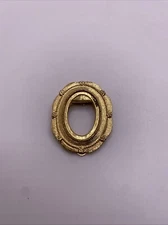 Vintage Gold Tone Oval Scarf Clip Scarf Ring Accessories