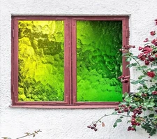 3D Green Texture A572 Window Film Print Sticker Cling Stained Glass UV Amy