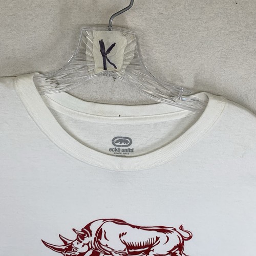 Camisa De Colección Ecko Unltd Para Hombres 5XB Blanco Rinoceronte Metálico Logo Grunge Patinador y2k - Imagen 9 de 15