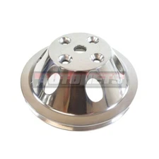Small Block Chevy Polish Aluminum SBC Long Water Pump Upper Pulley 1 Groove LWP