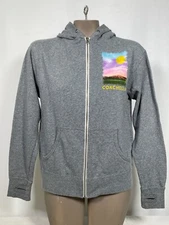 Coachella 2015 Gray Full Zip Hoodie Sweatshirt Women's MEDIUM
