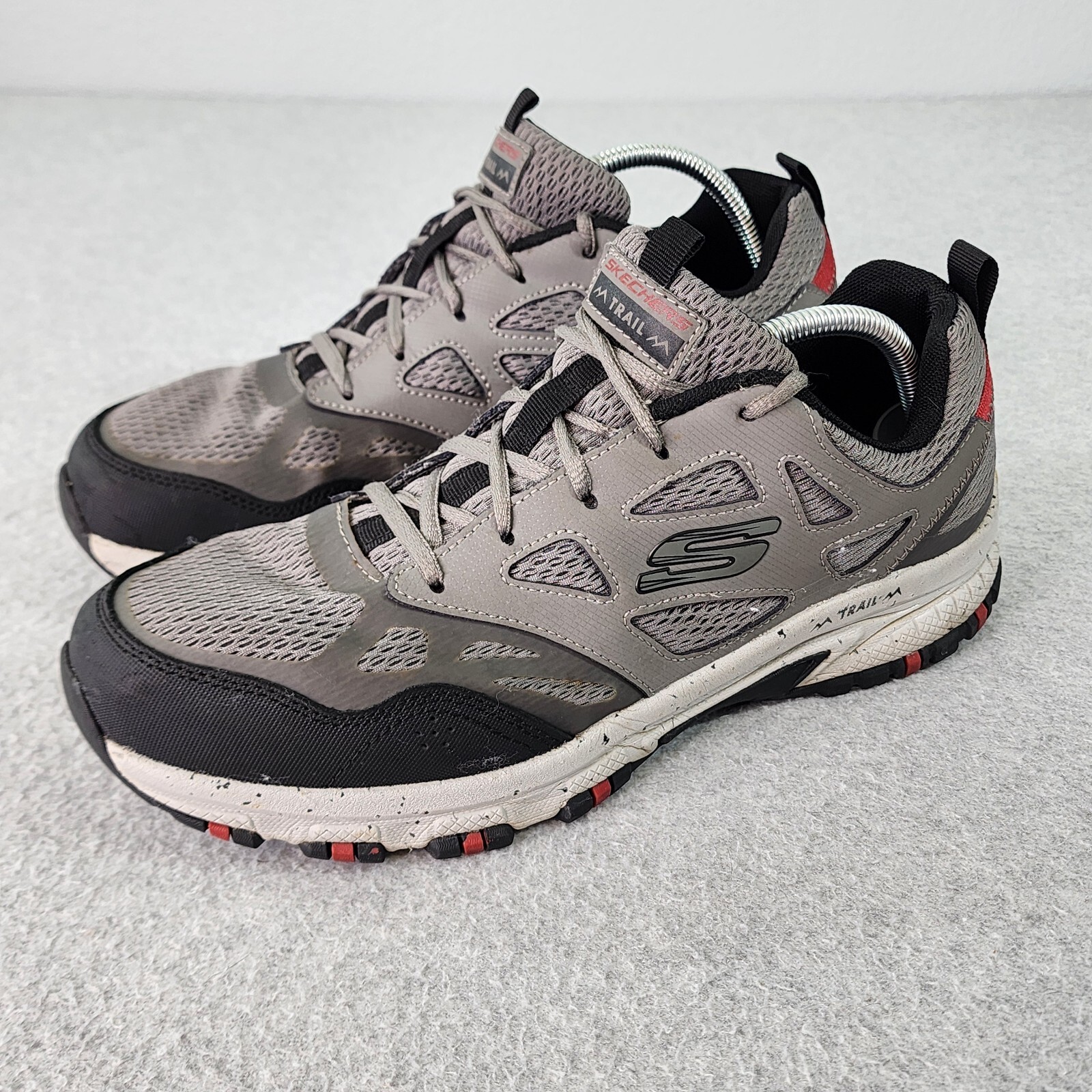 SAOLA Sneakers Skechers Trail da uomo taglia 11 Hillcrest grigie scarpe casual stringate 237265W