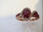 SAJEN D'Joy Oval/ Round Rose Gold Plated over STERLING SILVER RUBY RING Size 10 — photo 5