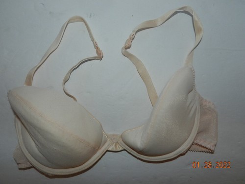 VTG Warner's Not So Innocent Nudes 36B Beige bra