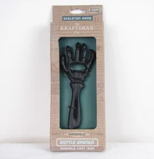 The Kraftsman Co. Skeleton Hand Cast Iron Handheld Bottle Opener New In Box
