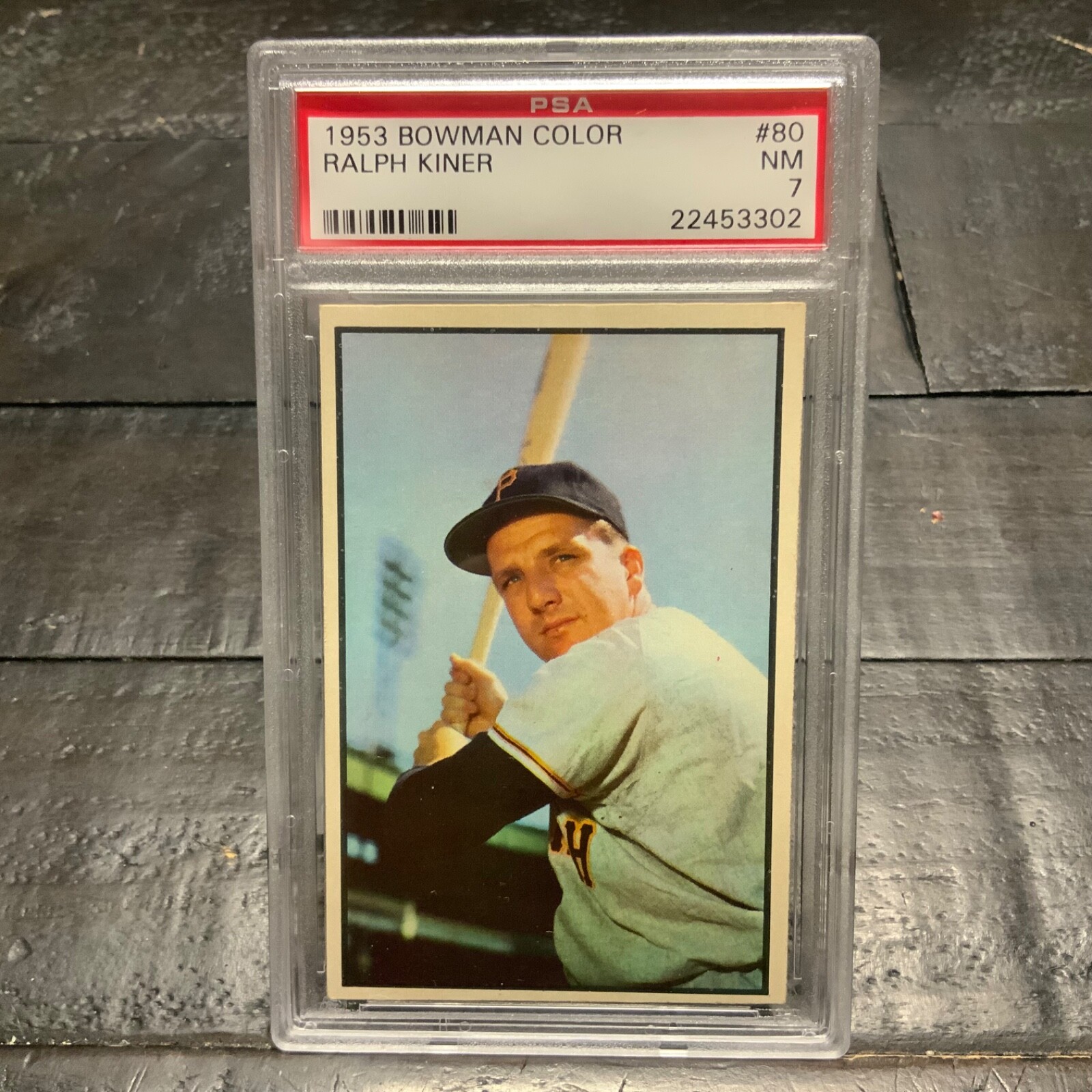 1953 Bowman Color Ralph Kiner #80 *Pirates* PSA 7 NM