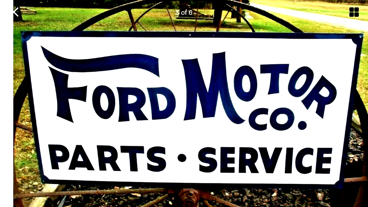 Hand Painted Vintage FORD MOTOR CO Parts Service 36