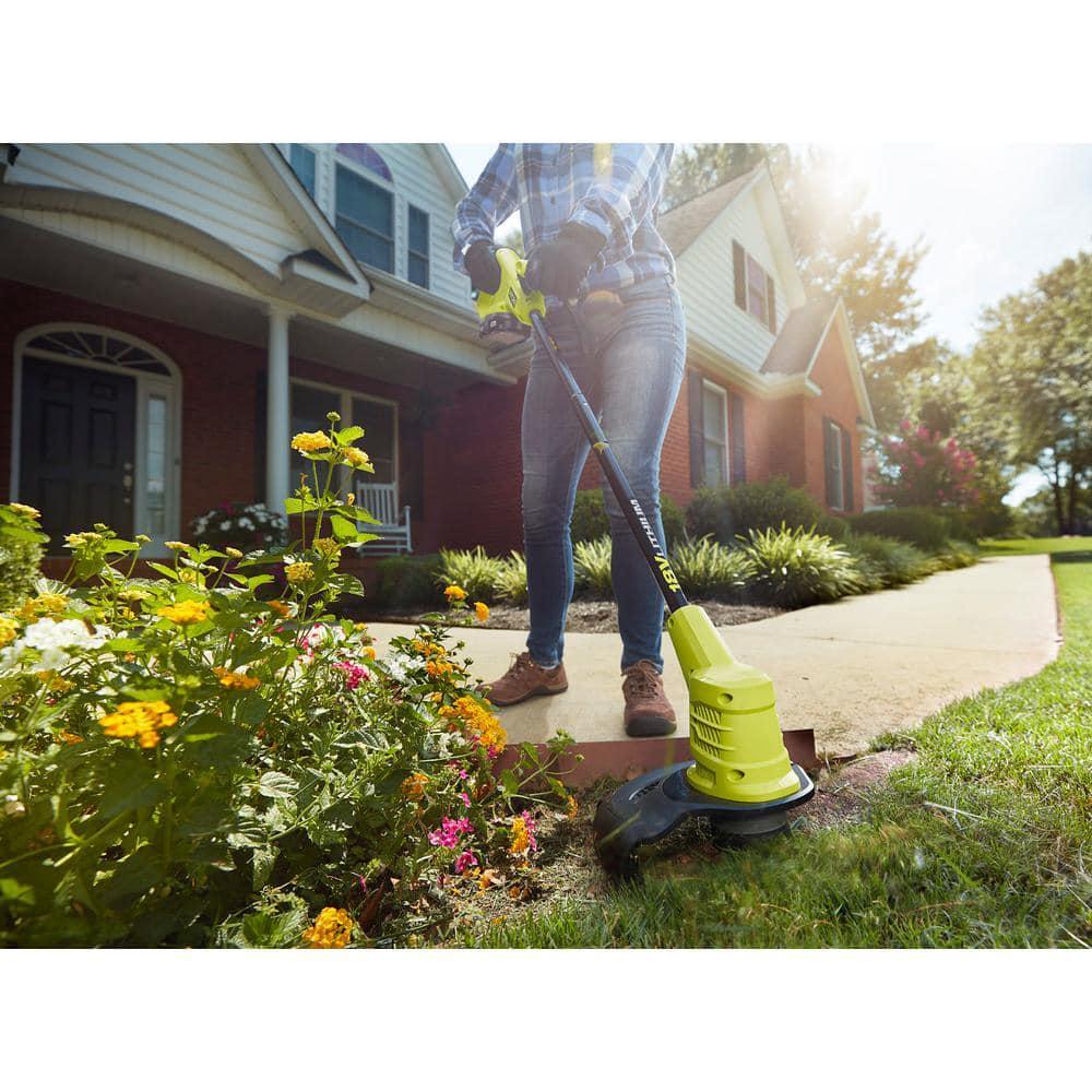 cordless string trimmer edger weed eater wacker 18v battery powered with charger