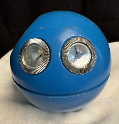 Panasonic Panapet Blue 70's Space Age Ball Radio, FOR PARTS/REPAIR