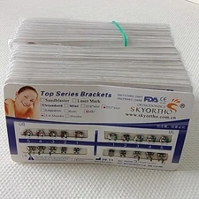 100*Dental Orthodontic Metal Bracket Braces Standard MBT Slot.022 Hooks 3-4-5