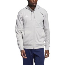 NWT Adidas Team Issue Full Zip Men's XL Hooded Jacket Grey FQ0077