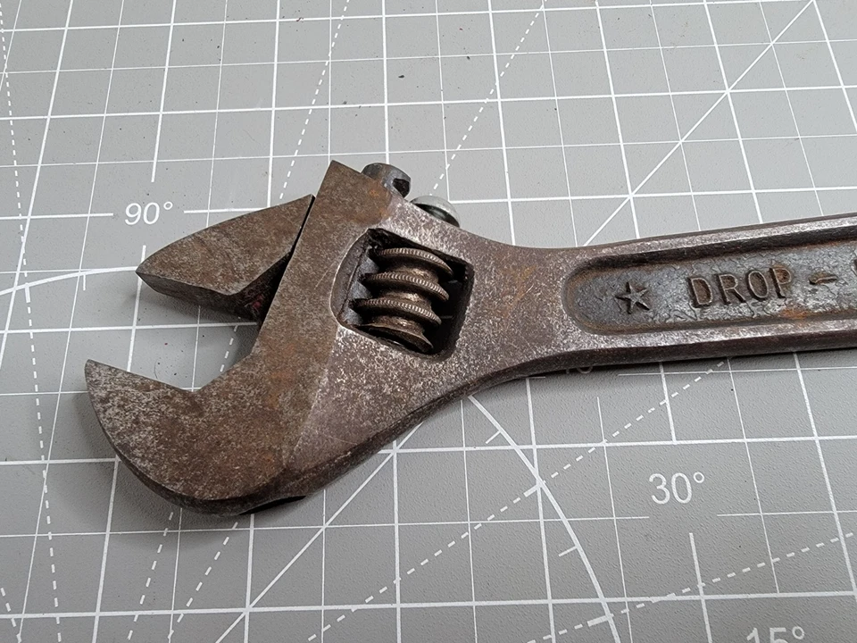 Llave ajustable Fulton Tools 10 pulgadas acero forjado alemán buen estado de funcionamiento de colección Foto 2 de 4