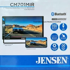 NEW Jensen CM701MIR 2-DIN Digital Media Car Stereo w/ 7" LCD, Bluetooth