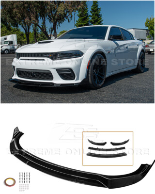 For 20-Up Charger Widebody | SRT Performance GLOSS BLACK Front Lip Splitter