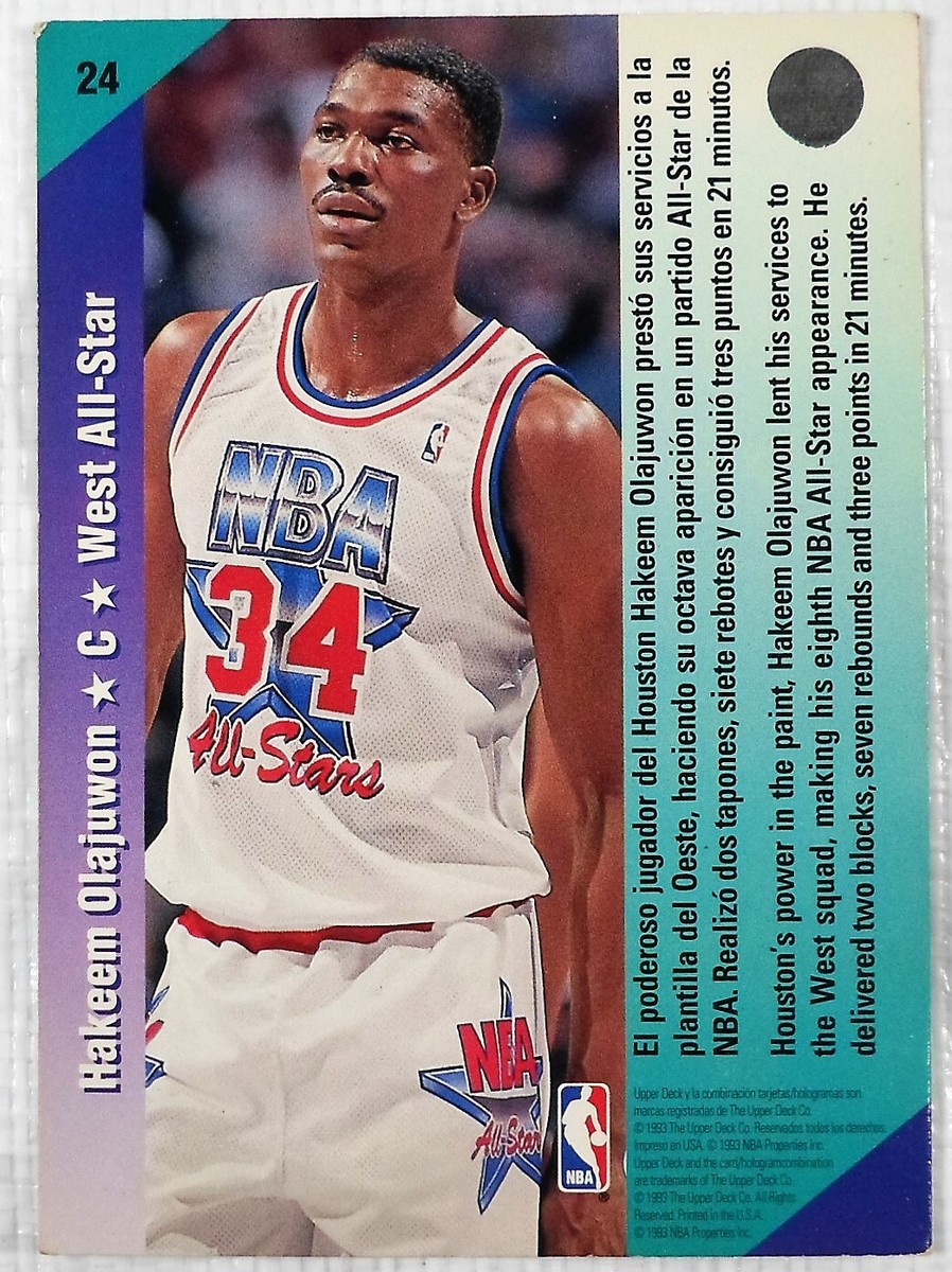 NBA UPPER DECK 92 / 93 #24 WEST ALL STAR HAKEEM OLAJUWON