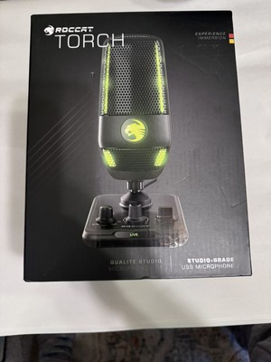 ROCCAT Torch USB Microphone with 24-Bit Studio-Grade Audio and RGB Lighting