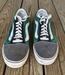 vans old skool grey green